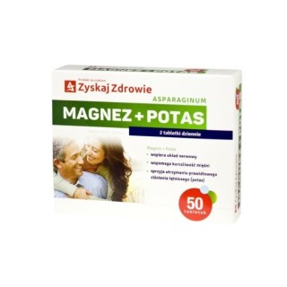 Asparaginum Magnez + Potas 50 tabletek