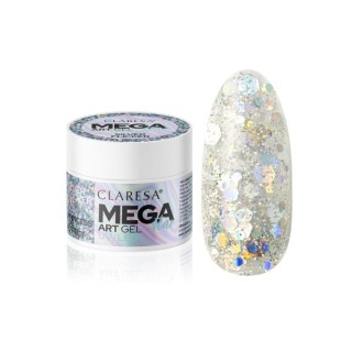 Claresa MEGASTAR SILVER FLICKER nail art gel 10 g