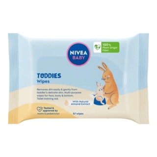 Серветки Nivea Baby Biodegradable Toddies Wipes 57 шт