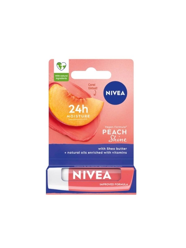 Nivea Peach Shine verzorgende lippenstift 4,8 g