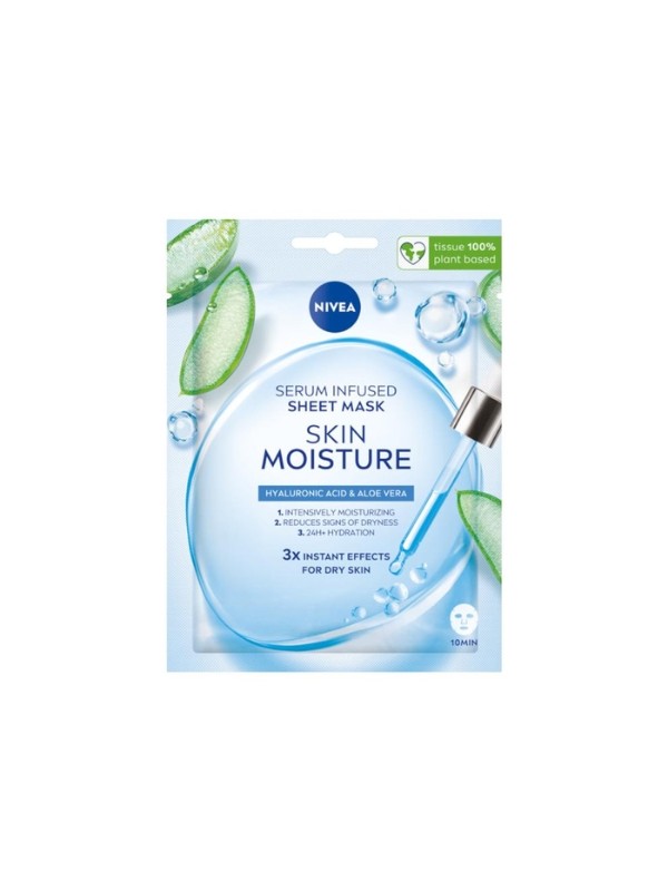 Nivea Skin Moisture листова маска з гіалуроновою кислотою та алое 1 шт