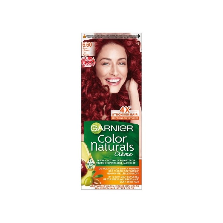 Garnier Color Naturals Farba do włosów /6.60/ Ognista czerwień