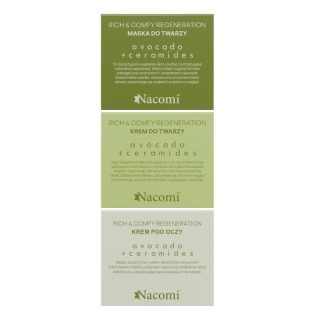 Nacomi Gesichtspflegeset Avocado Geschenkset Gesichtspflegecreme 40 ml + Gesichtsmaske 40 ml + Augencreme 15 ml