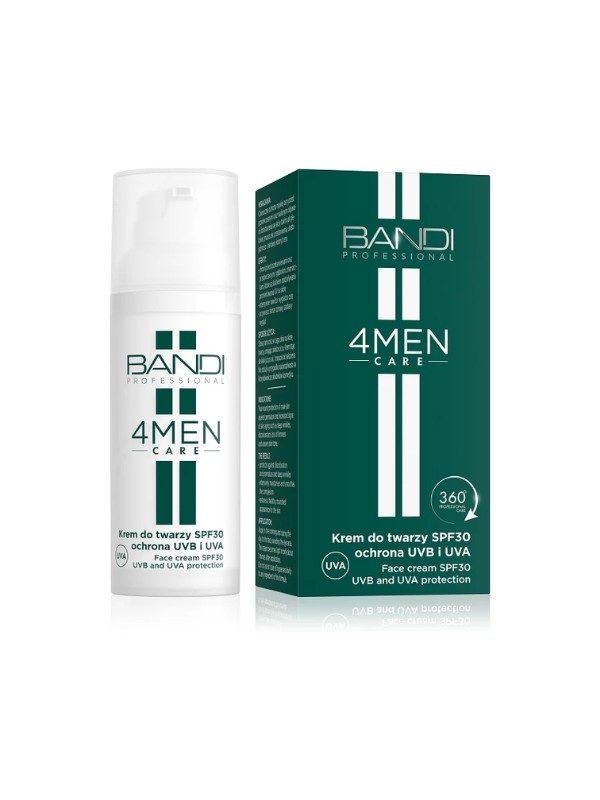 Bandi 4Men Care Крем для обличчя SPF30 UVB UVA захист 50 мл