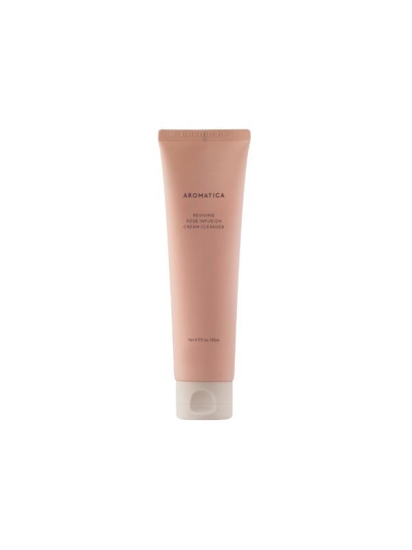 Aromatica Reviving Rose Infuison Cream Cleanser, cremiges Rosengel zum Waschen des Gesichts, 145 ml