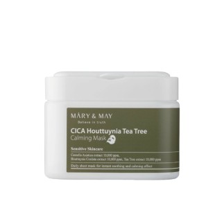 Mary&May Cica Houttuynia Tea Tree Calming Mask Набір заспокійливих масок для обличчя 30 штук