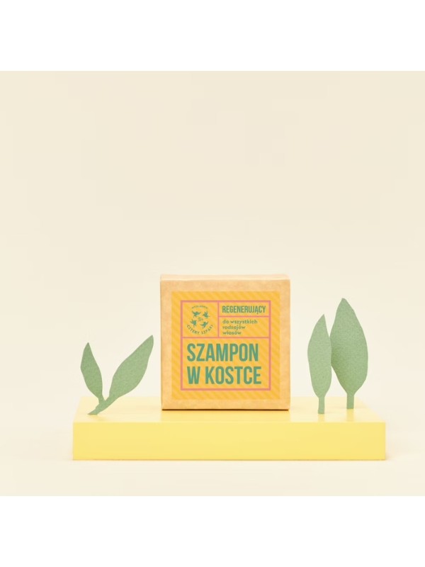 Mydlarnia Cztery Szpaki Eucalyptus Lemon Shampoo Bar Regenerating 75 G