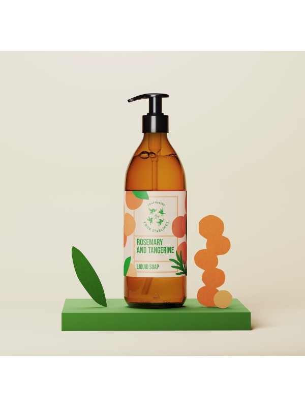 Mydlarnia Trzy Szpak Rosmarin und Mandarine natürliche Flüssigseife 500 ml