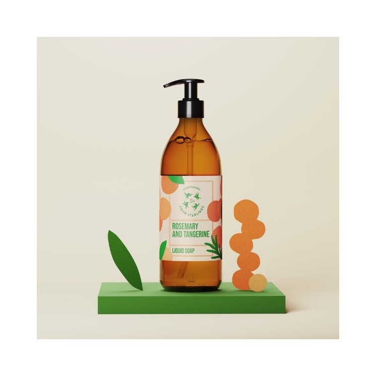 Mydlarnia Trzy Szpak Rozemarijn en Mandarijn natuurlijke vloeibare zeep 500 ml