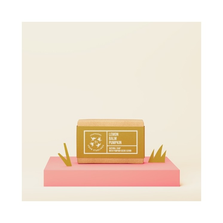 Mydlarnia Cztery Szpaki Savon exfoliant naturel à la mélisse et à la citrouille 110 G