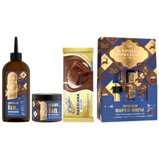 OnlyBio x Wedel Hair in Balance Set Super Shine Milk Chocolate Filled Thistle Rinse + Lamination Mask + Chocolate