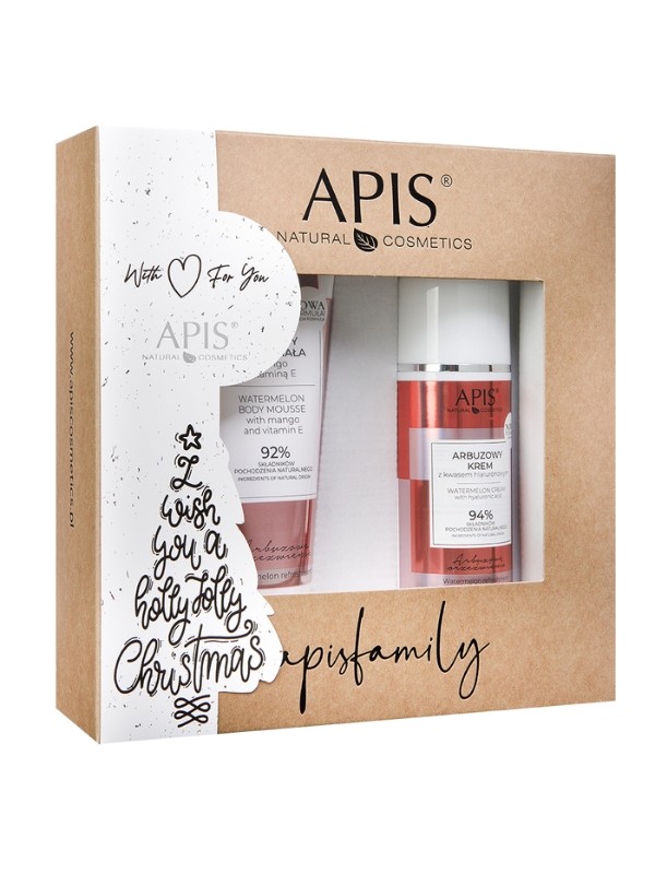 Apis Weihnachtsset Wassermelone Erfrischung Körpermousse 200 ml + Gesichtscreme 100 ml