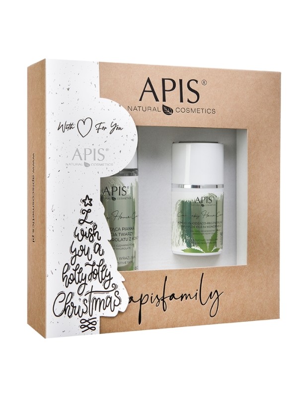 Apis Kerstset Cannabis Gezichtsreinigingsschuim 150 ml + Kalmerende en regenererende crème 50 ml