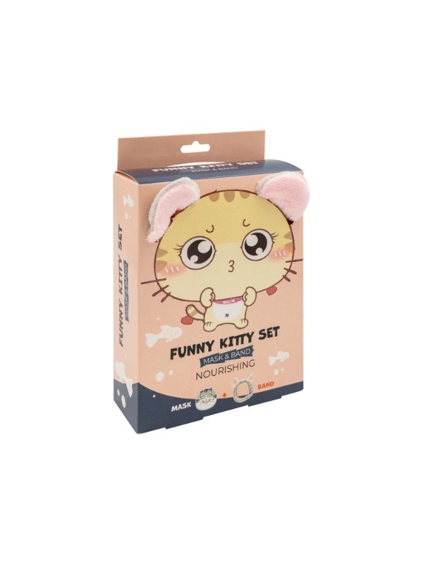 Cat Face Mask + Headband Set