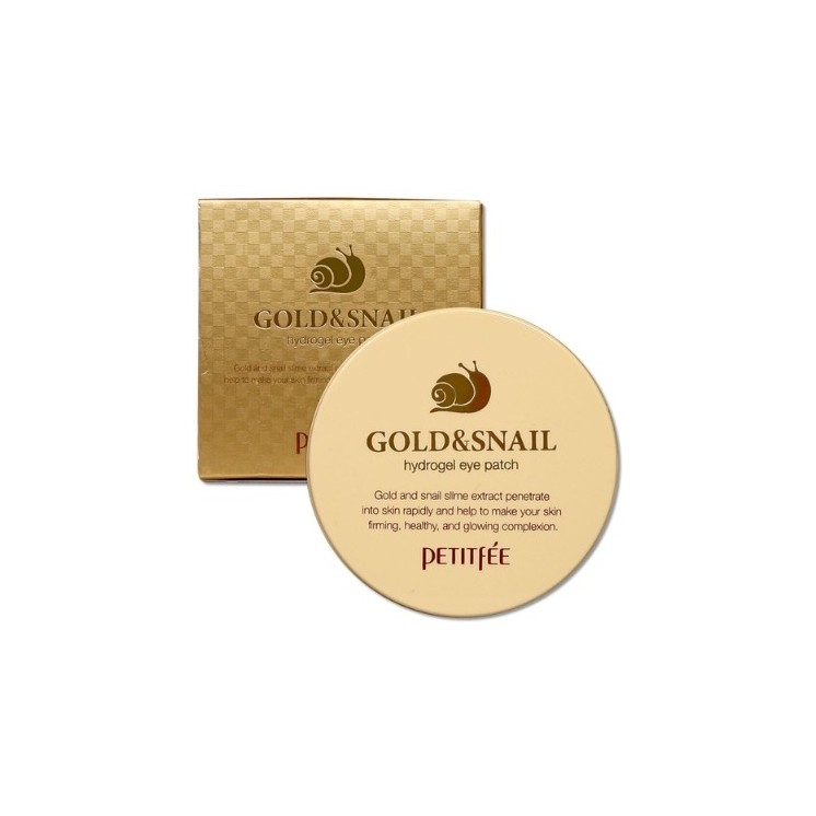 Petitfee Gold & Snail Hydro oogpads 60 stuks