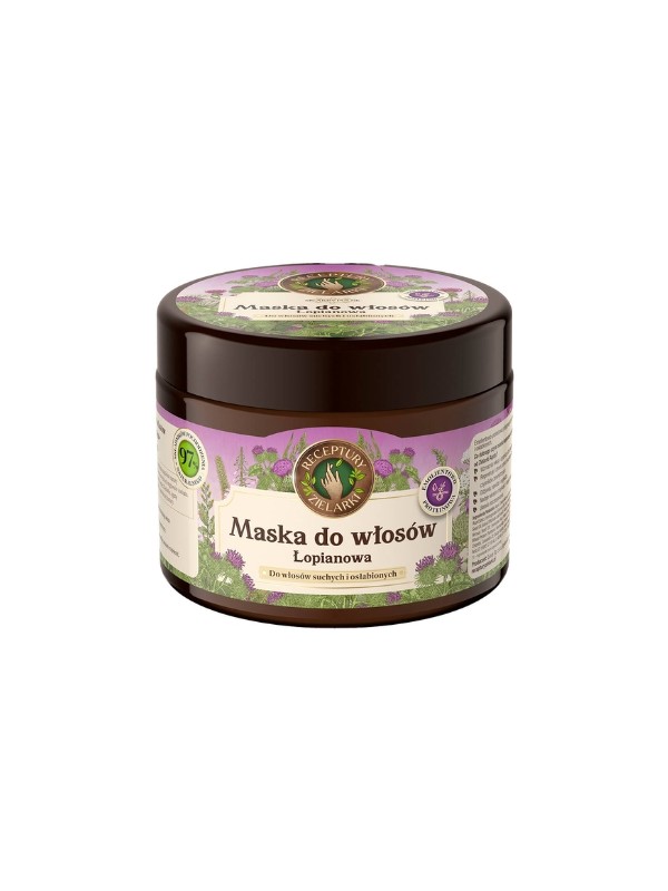 Herbalists' Recipes Burdock verzachtend masker voor droog en verzwakt haar 300 ml