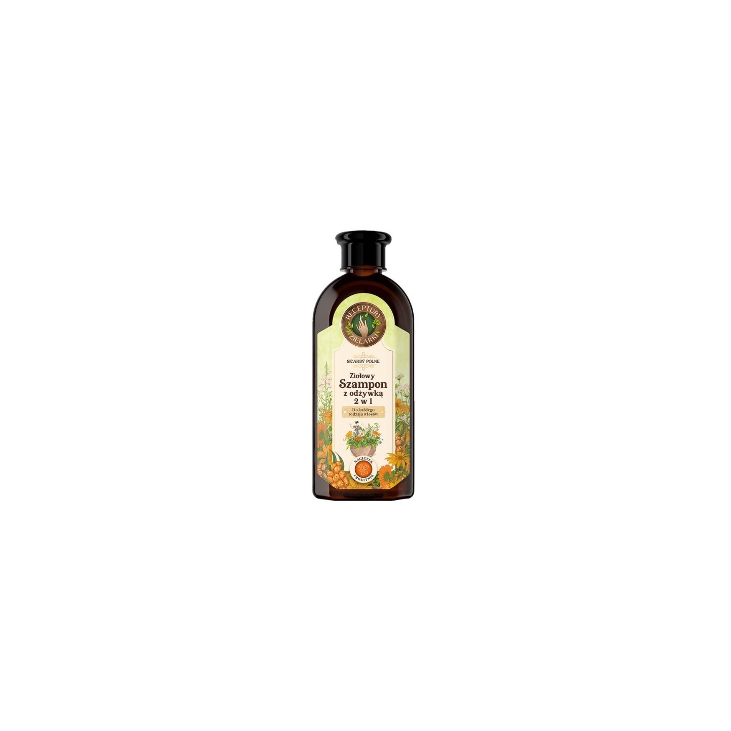 Rezepte Herbalists 2in1 Kräutershampoo für alle Haartypen Ringelblume und Sanddorn 350 ml