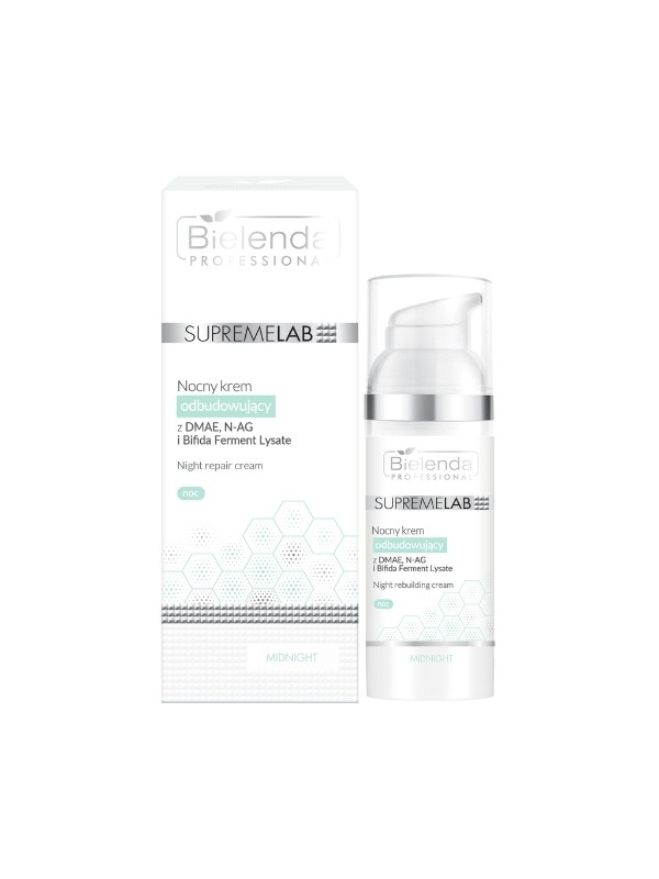 Bielenda Professional SUPREMELAB Night rebuilding cream with DMAE, N-AG, Bifida Ferment Lysate 30 ml