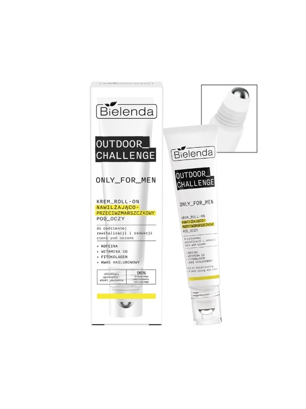 Bielenda Only For Men OUTDOOR CHALLENGE Roll-on feuchtigkeitsspendende und Anti-Falten-Augencreme 15 ml