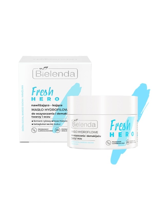 Bielenda Fresh HERO Feuchtigkeitsspendende und beruhigende hydrophile Butter zum Reinigen und Entfernen von Make-up von Gesicht 