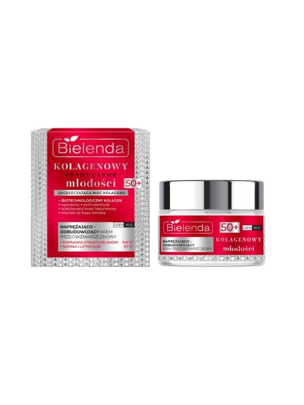 Bielenda Collagen Youth Stimulator Straffende und wieder aufbauende Anti-Falten-Creme 50+ 50 ml