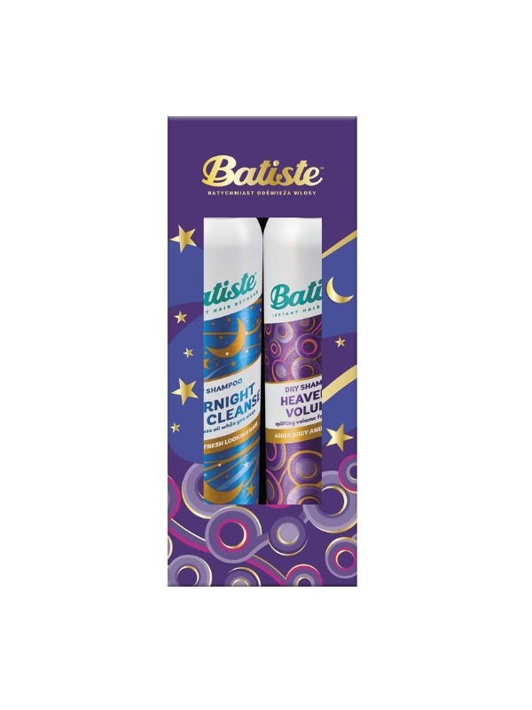 BATISTE Kerstset Heavenly Volume Droogshampoo 200 ml + Overnight Light Cleanse 200 ml