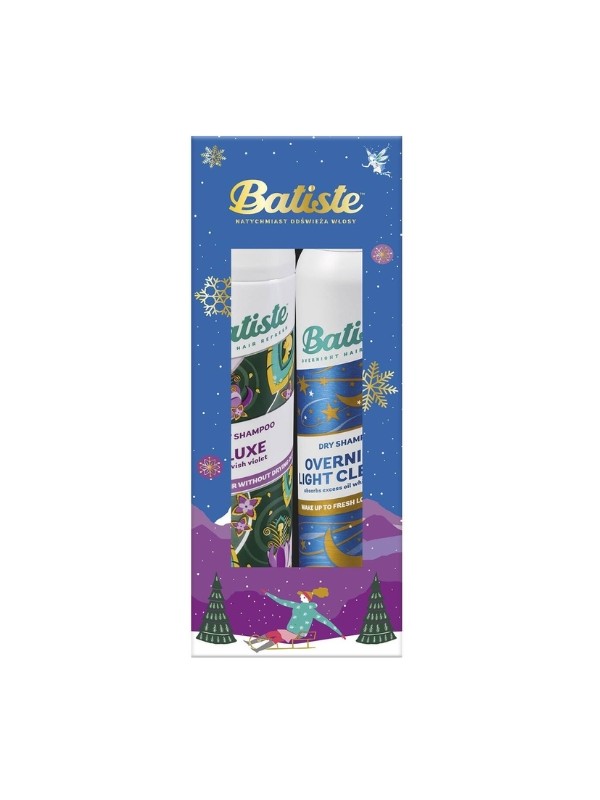 BATISTE Zestaw świąteczny Suchy Szampon Luxe 200 ml + Overnight Light Cleanse 200 ml