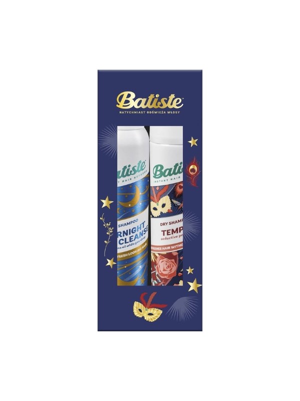 BATISTE Christmas Set Tempt Trockenshampoo 200 ml + Overnight Light Cleanse 200 ml