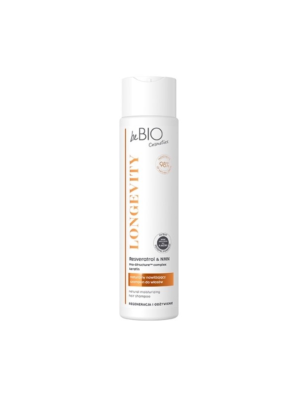 BeBio LONGEVITY Regeneratie en voeding Natuurlijke haarshampoo 300 ml