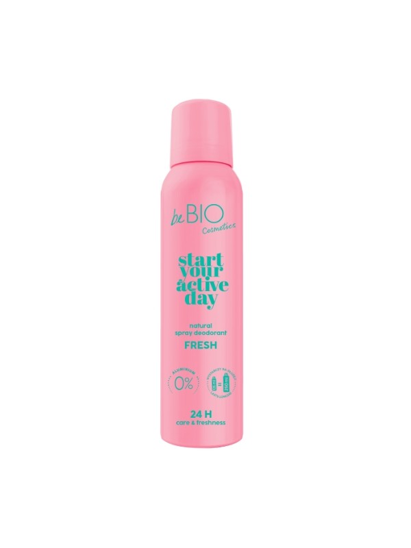 BeBio Start je actieve dag Natuurlijke deodorantspray Fresh 125 ml