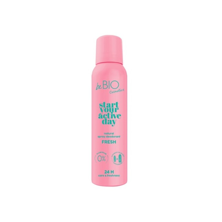 BeBio Start je actieve dag Natuurlijke deodorantspray Fresh 125 ml