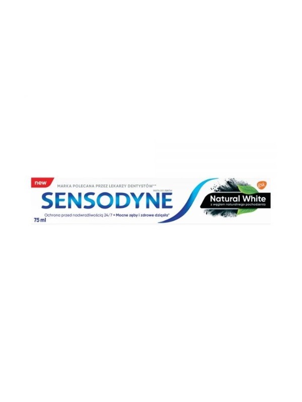 Sensodyne Natural White met houtskool tandpasta 75 ml