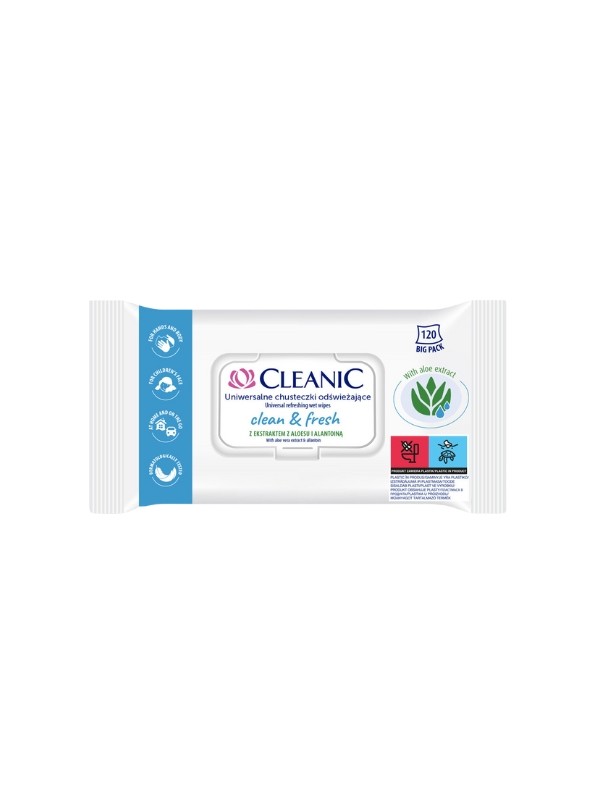 Універсальні освіжаючі Cleanic Cleanic Clean& Fresh 120 шт.