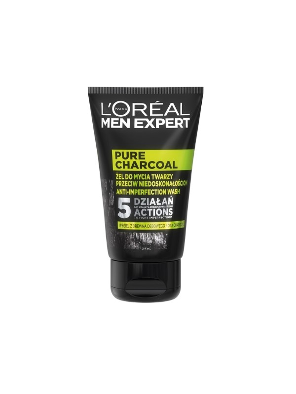 L'oreal Men Expert żel do mycia twarzy przeciw niedoskonałościom Pure Charcoal 100 ml