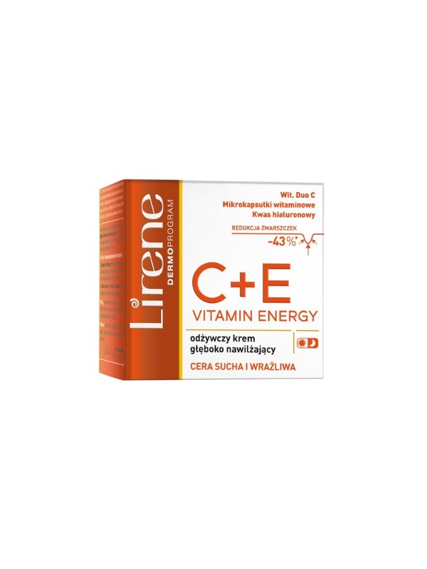 Живильний глибоко зволожуючий крем Lirene Vitamin Energy C+E 50 мл