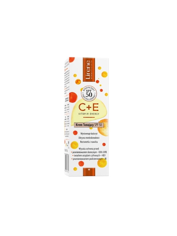 Lirene C+E Vitamin Energy Тонізуючий крем із захистом SPF50 30 мл