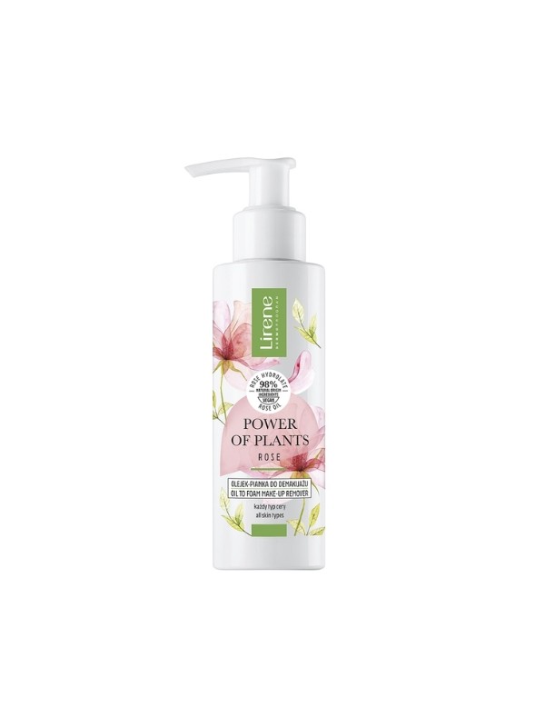 Lirene Power of Plants make-up verwijderende olie-schuim Rose 145 ml