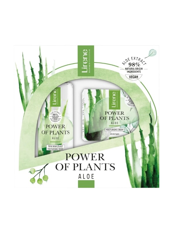 Lirene Power Of Plants Gift Set Aloe Face Cream 50 ml + Face Toner 200 ml