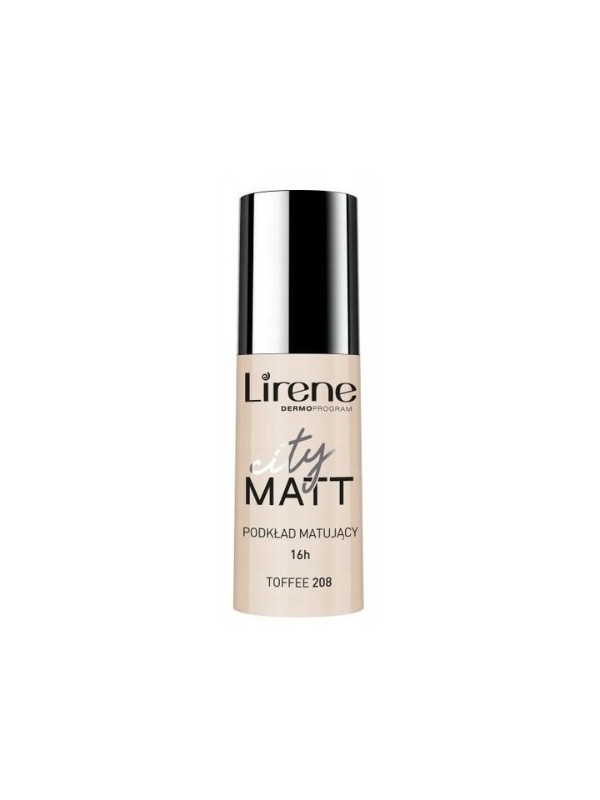 Lirene City Matt Mattifying and smoothing Face Fluid /208/ Toffee 30 ml