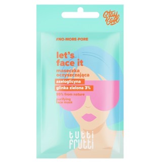 Farmona Tutti Frutti Let's Face It Reinigend gezichtsmasker met groene klei 3% + Detox Shot Mg 7 g