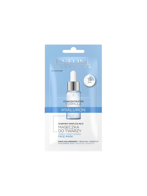 Eveline Concentrated Formula Deeply Moisturizing Hyaluron Face Mask 8 ml