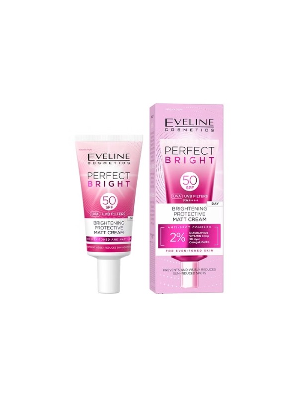 Eveline Perfect Bright Освітлюючий і захисний матовий крем для обличчя SPF50 30 мл