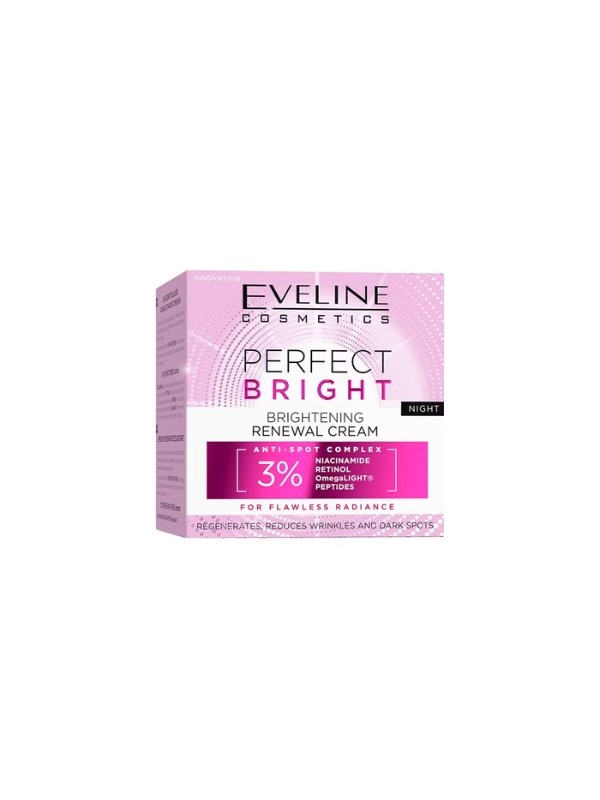 Eveline Perfect Bright rozjaśniająco-odmładzający Krem do twarzy na noc 50 ml