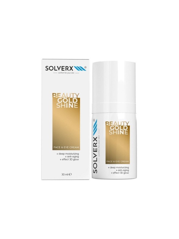 Крем для обличчя та очей Solverx Beauty Gold Shine 30 мл