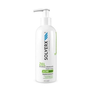 Гель для очищення та зняття макіяжу Solverx Acne Skin 200 мл