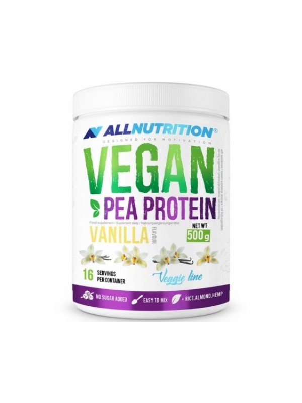 AllNutrition Vegan Pea Protein Vanilla Supplement based on white ego concentrate Vanilla 500 g