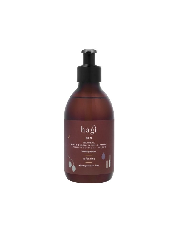 Hagi Men natuurlijke baard- en snorshampoo Whiskey Barber 300 ml