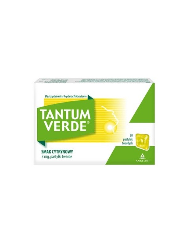 Tantum Verde citroensmaak 30 harde zuigtabletten