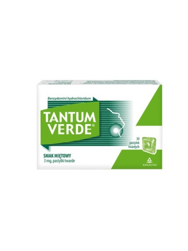 Tantum Verde зі смаком м'яти 30 твердих пастилок