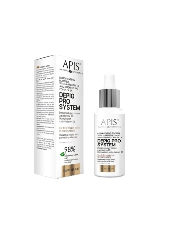 Apis Depiq Pro System depigmentujący Booster z Alfa-arbutyną 1% i kompleksem rozjaśniającym 1% 30 ml